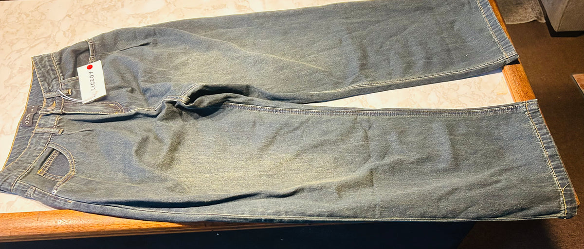 KiczoY brand denim jeans in a blue wash with a US size 6 tag
