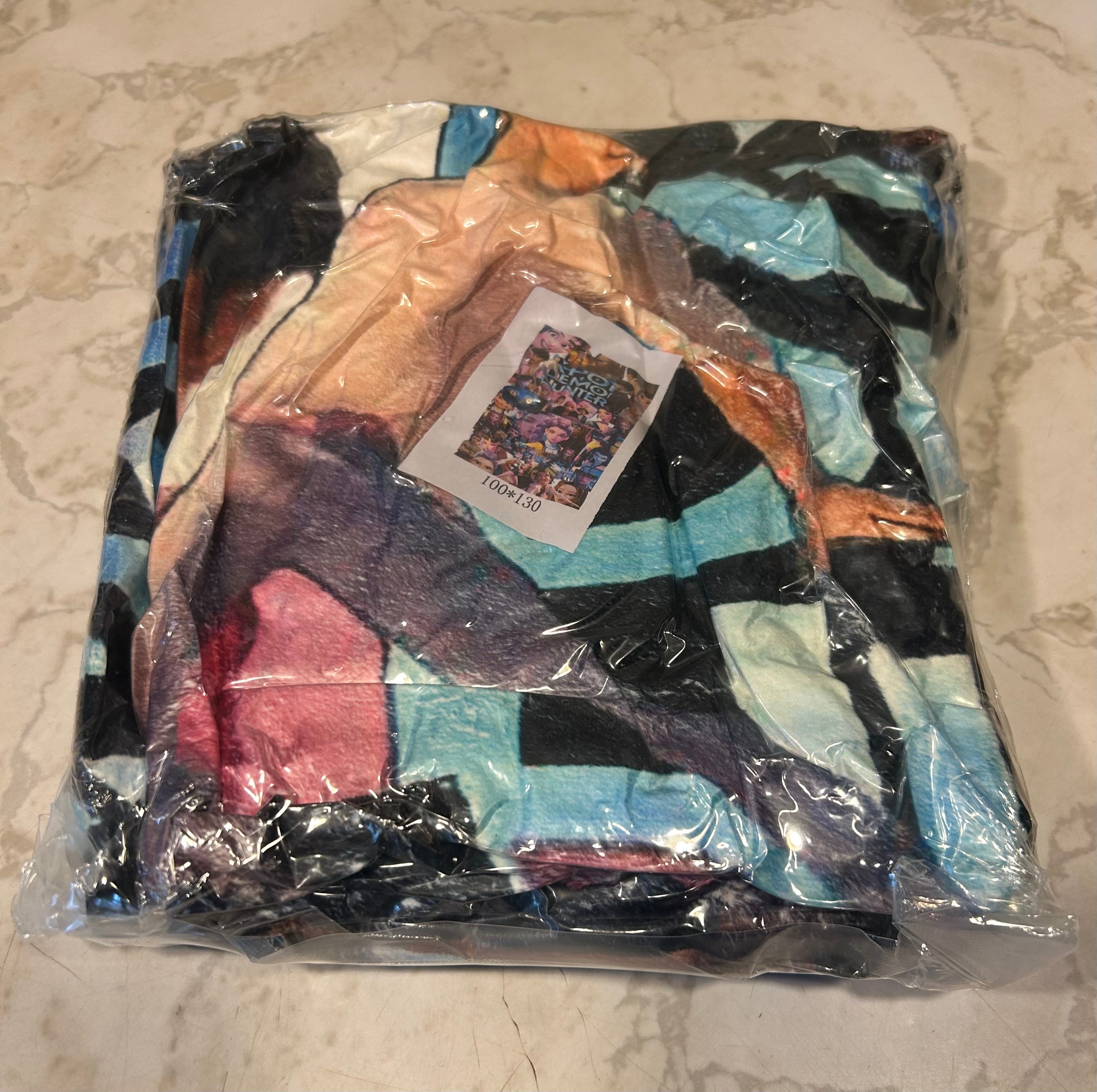 This is a My Hero Academia anime fleece blanket, likely featuring characters like Deku or multiple heroes in a 50x40 or 60x50 size.