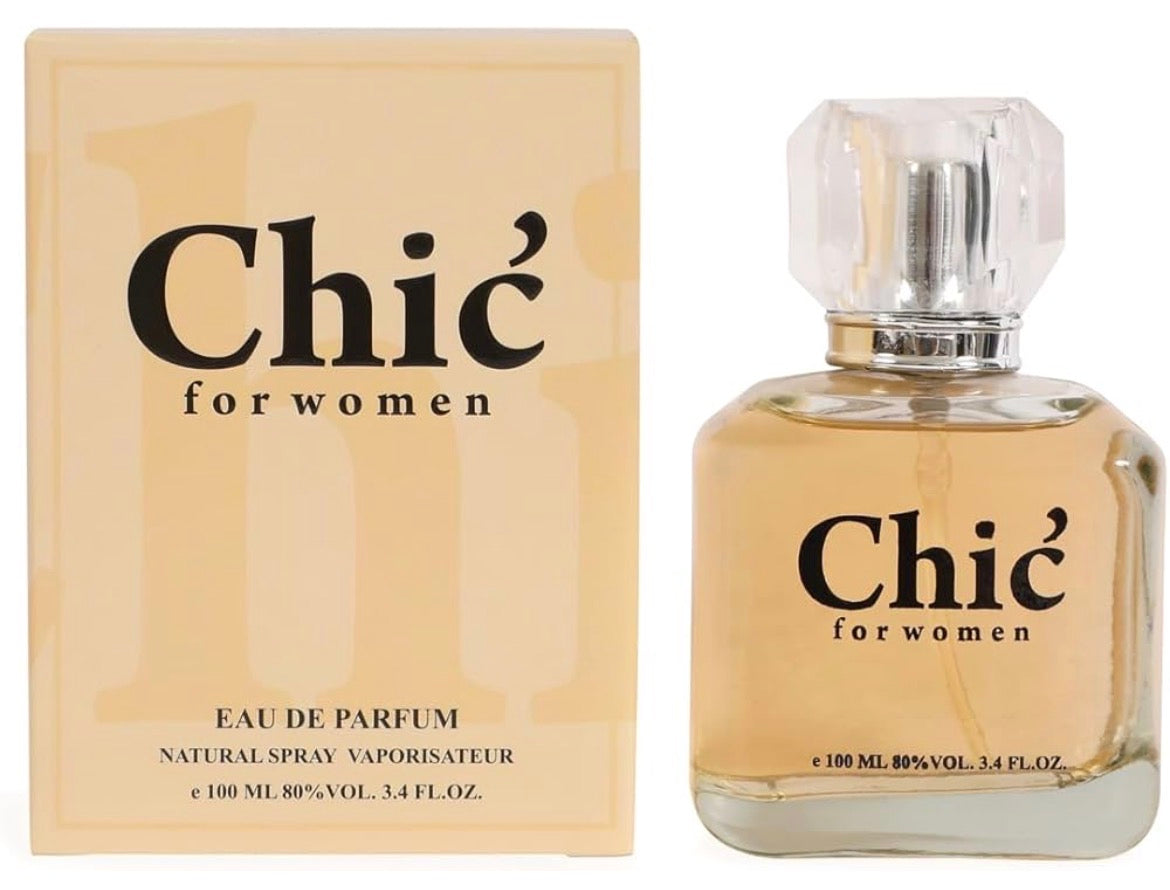 This is a 100ml bottle of Chic for Women Eau de Parfum by EBC Collectio
