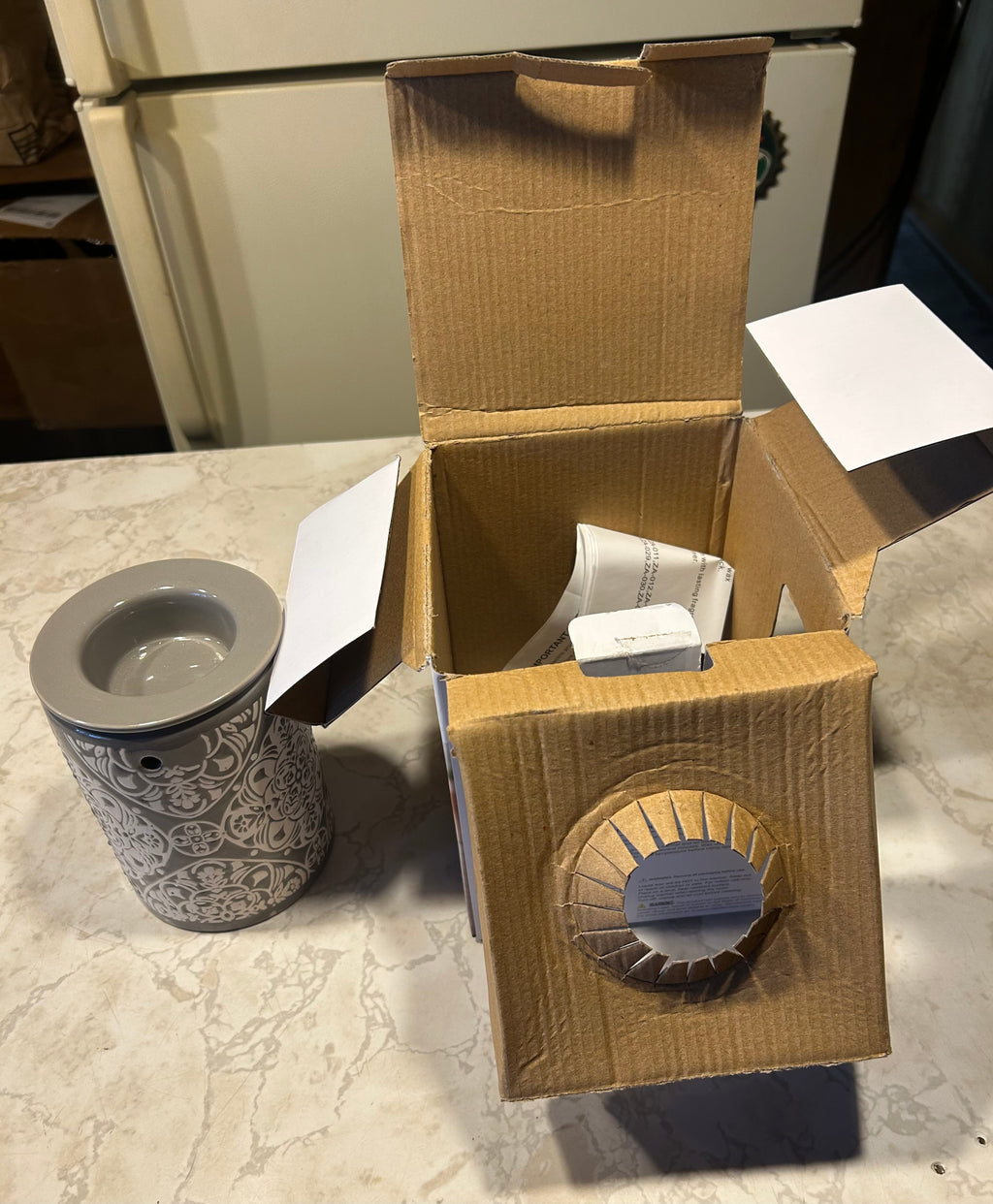 This is a Sonoma Goods For Life medallion electric wax melt warmer.