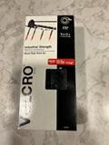 This is a VELCRO Brand Industrial Strength Heavy Duty Tape roll, designed for indoor or outdoor use.The tape is black, measures 2 inches by 5 feet (1.5 m x 5 cm), and comes as a single roll.