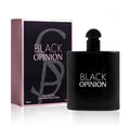 This is a bottle of Black Opinion Eau de Parfum for women, a fragrance often marketed as an affordable alternative to more expensive scents.