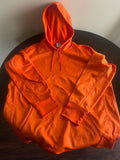 This is a vibrant orange Nike pullover hoodie in a men's size XL and two L sizes