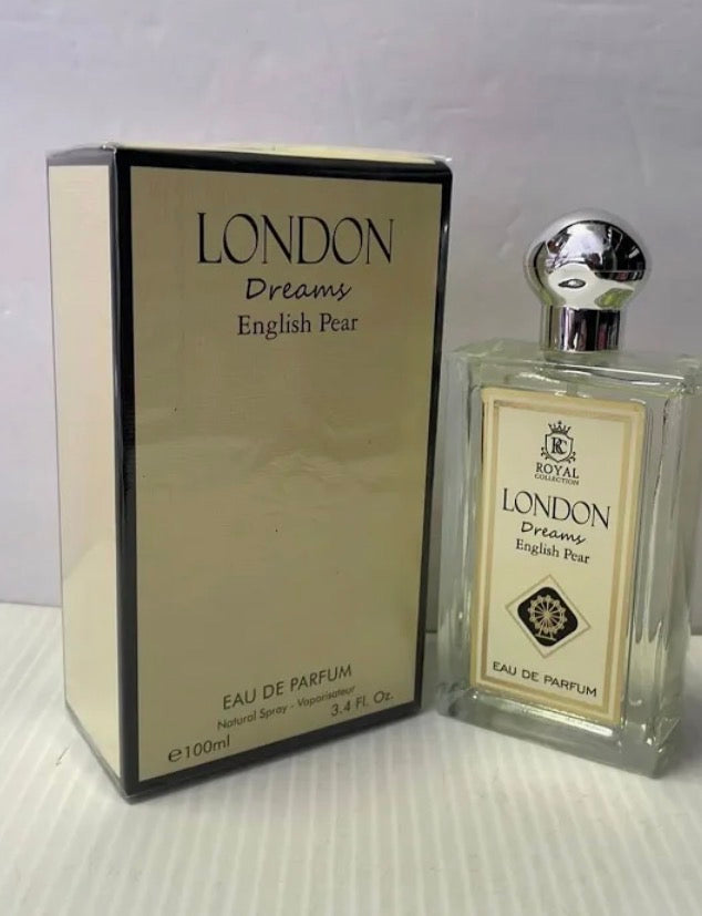 This is a 100ml bottle of London Dreams English Pear Eau de Parfum