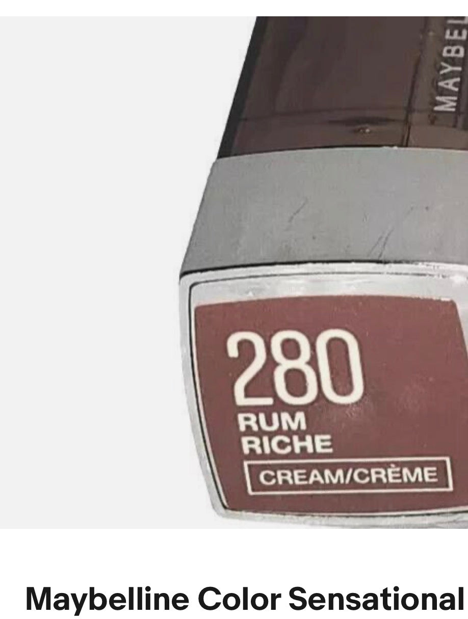 This is a Maybelline Color Sensational Creamy Matte lipstick in the shade 280 Rum Riche.