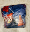 This is a Disney themed microfiber throw blanket, likely featuring characters such as those from Frozen or Wish based on the vibrant blue and purple color scheme