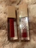 This is a Maybelline New York Lifter Gloss with Hyaluronic Acid in a deep red shade.