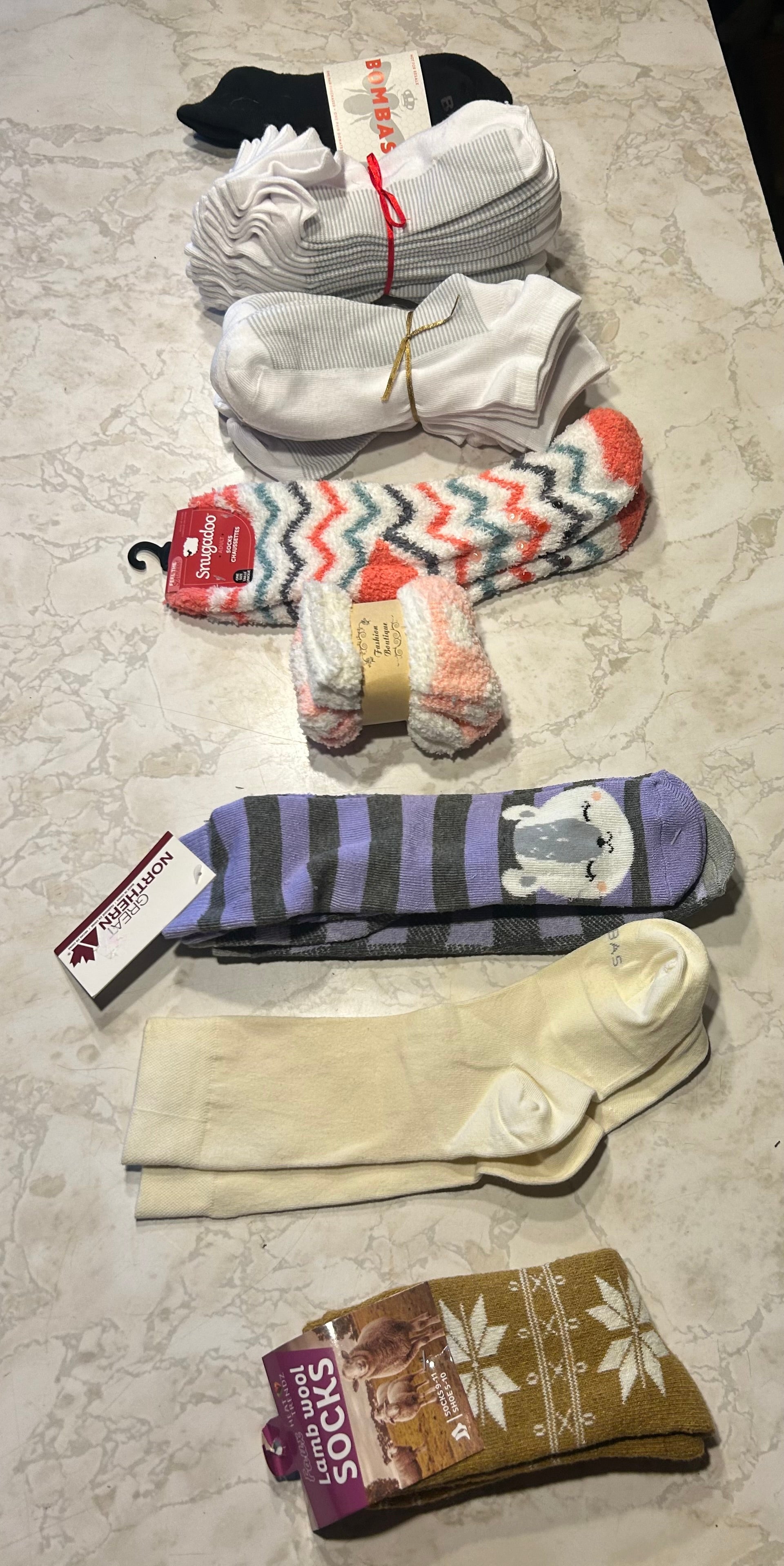 3 for 12 Any variation type of socks.