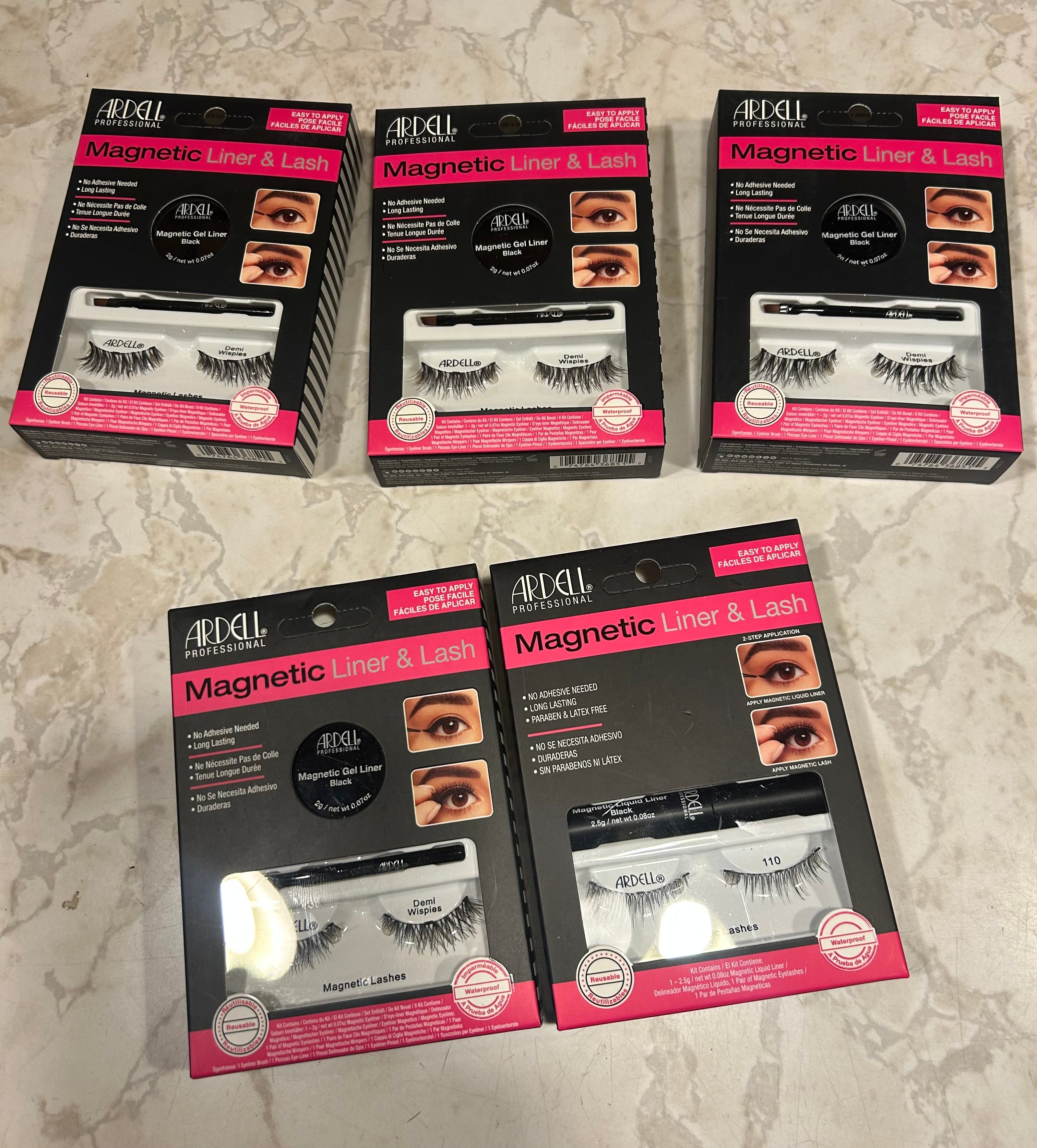 Ardell Magnetic Gel Liner & Lash Kit (Wispies). It is an innovative, 2-step magnetic eyeliner and false lash system that requires no messy glues or adhesives.