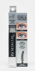 This is a e.l.f. Cosmetics Incredi-Curl Mascara in a black tube and white box.