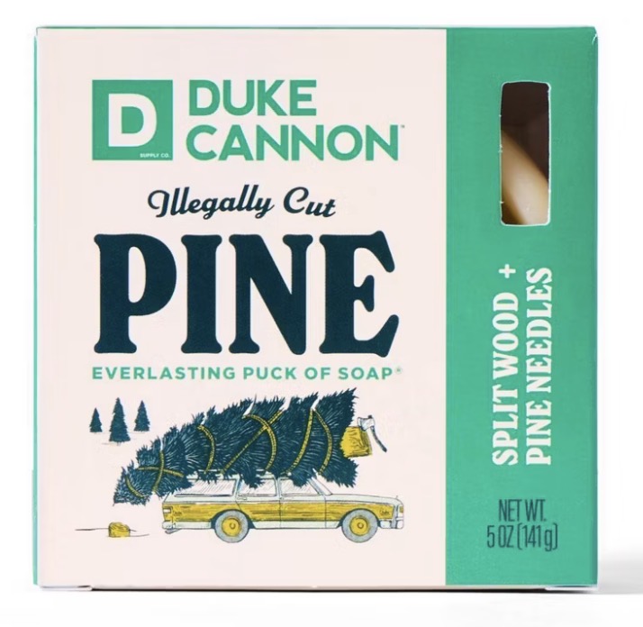 Duke Cannon Supply Co. Everlasting Puck of Soap.”Illegally Cut Pine" scent. 