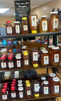 This is a bottle of Tree Hugger Honey brand Habanero Pepper Honey, made in The Berkshires.