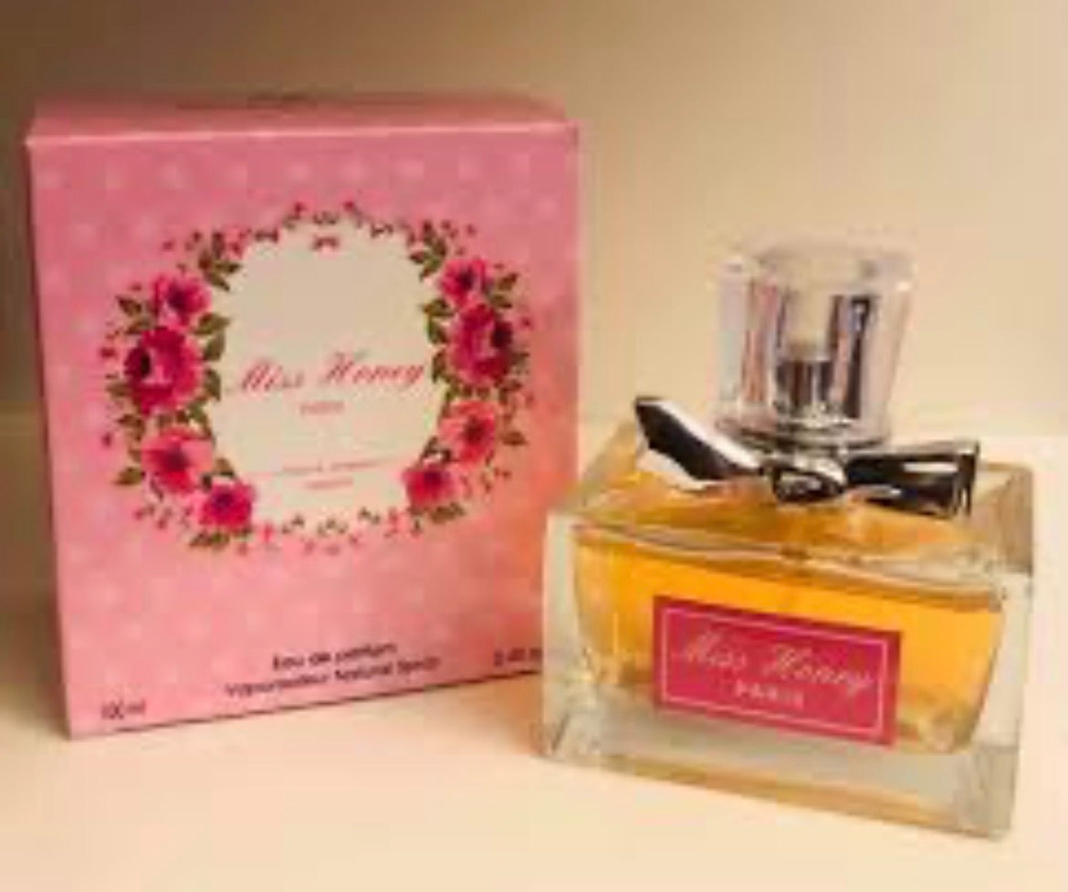 This is a bottle of Miss Honey Paris Eau de Parfum by Secret Plus.