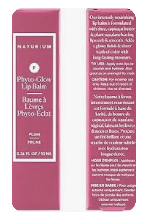 This is a Naturium Phyto-Glow Shimmer Lip Balm in the shade Supernova, featuring a glossy, iridescent rose finish