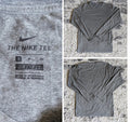 Nike Mens Small S Light Gray Long Sleeve Crew Neck Tee Shirt Dri-Fit