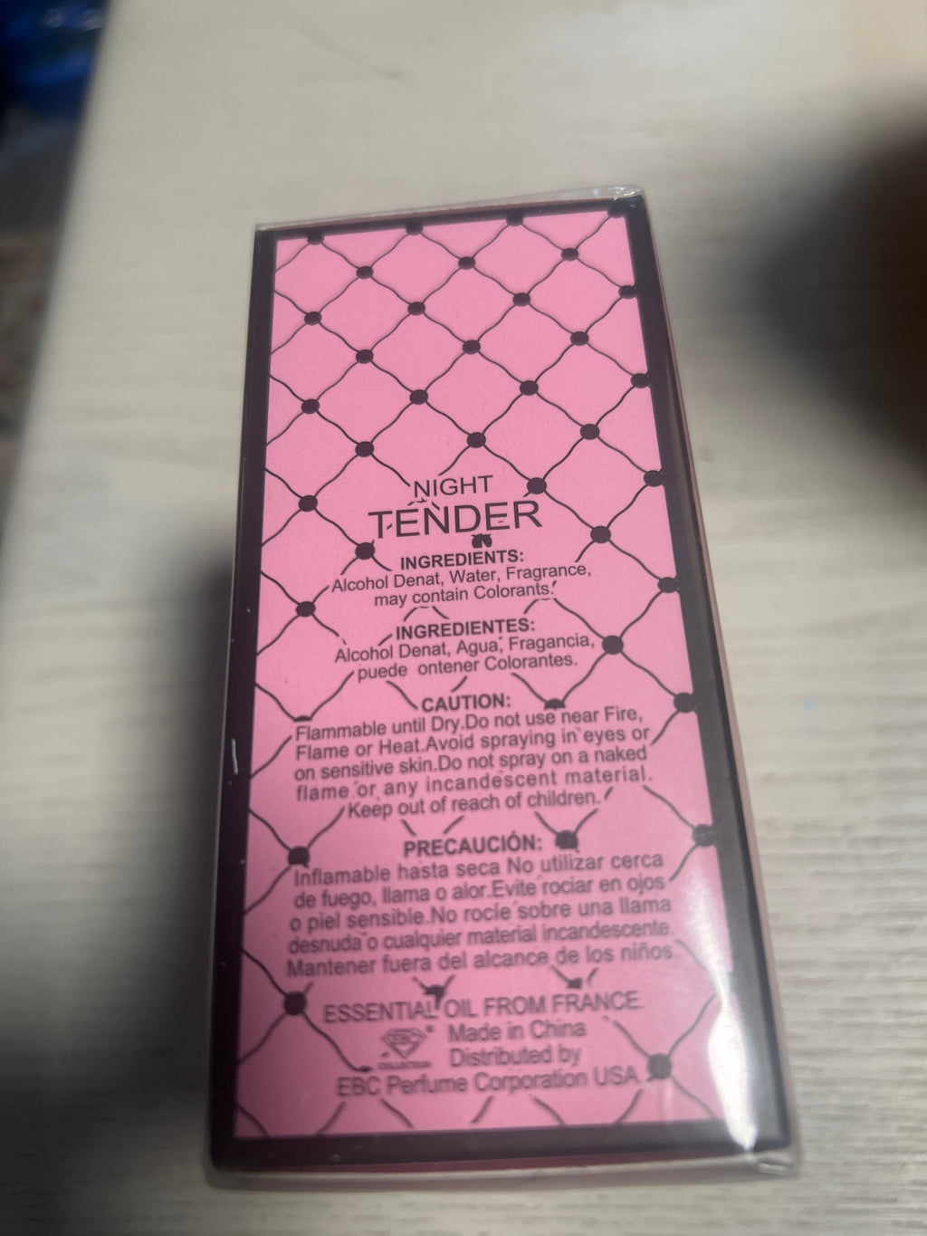 Perfume called Night Tender